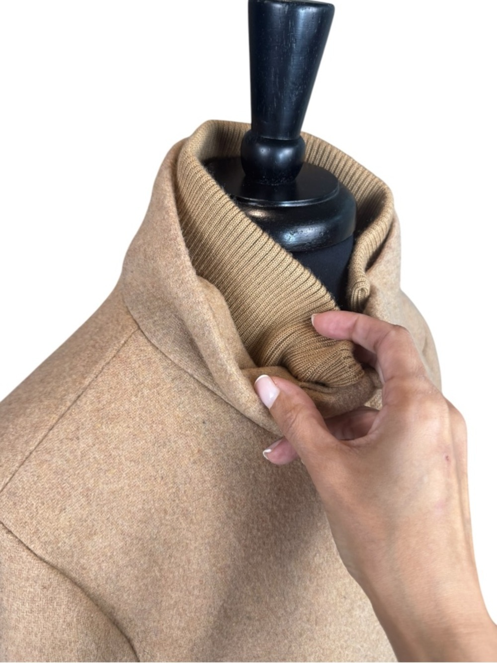 J.Crew Camel Wool Blend Zip Front Village Coat Women’s Size 12 - Picture 6 of 11